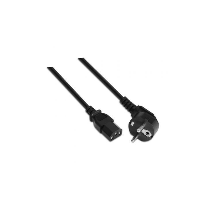 Cable alimentación AISENS A132-0169 5m CEE7/7 C13 AWG18 100% cobre puro negro