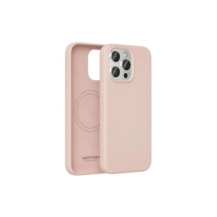 Funda silicona Vention KUEP0-20 para iPhone 14 Plus MagSafe rosa