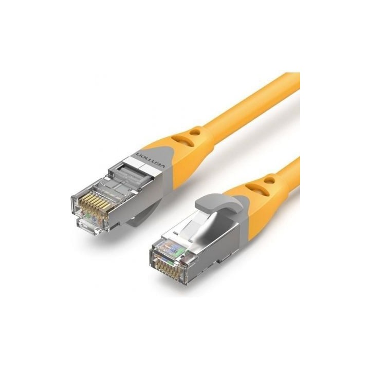 Cable de red Vention IBHYD Cat.6A SFTP 10Gbps 50cm Amarillo chapado en oro