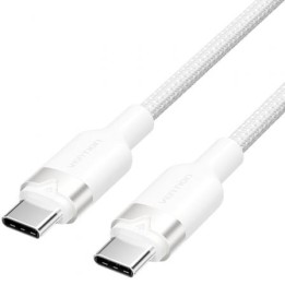 Cable USB Vention TRDWH 2.0 Tipo-C Macho a Macho 3A 60W 480Mbps 2m Blanco