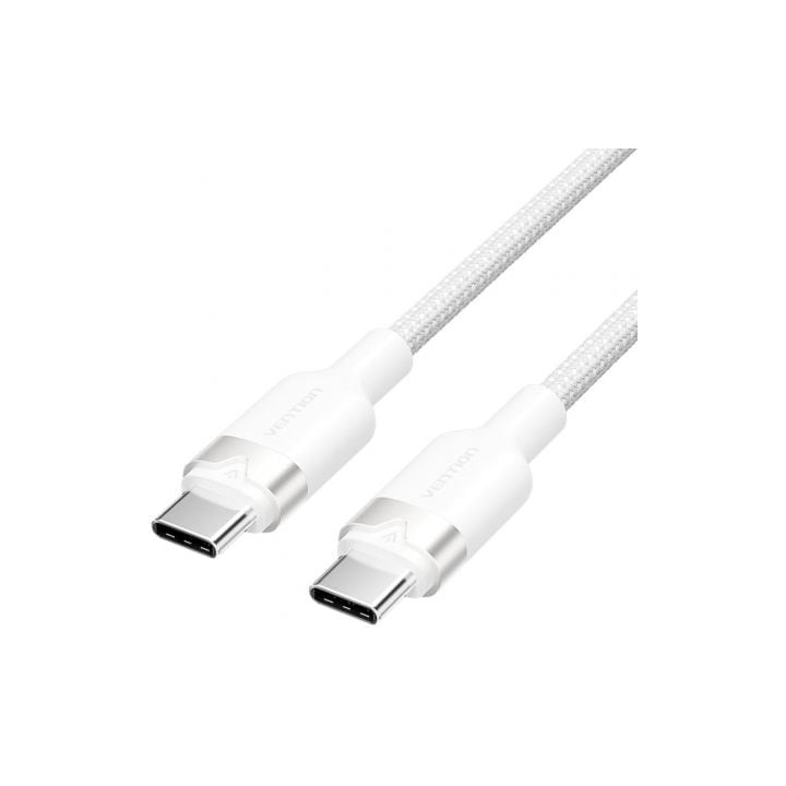 Cable USB Vention TRDWH 2.0 Tipo-C Macho a Macho 3A 60W 480Mbps 2m Blanco