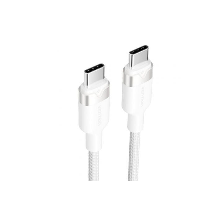 Cable USB Vention TRDWH 2.0 Tipo-C Macho a Macho 3A 60W 480Mbps 2m Blanco