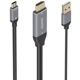 Cable conversor HDMI 2.0 macho USB-A macho a USB-C macho AISENS A109-0871 4K 1.8m negro