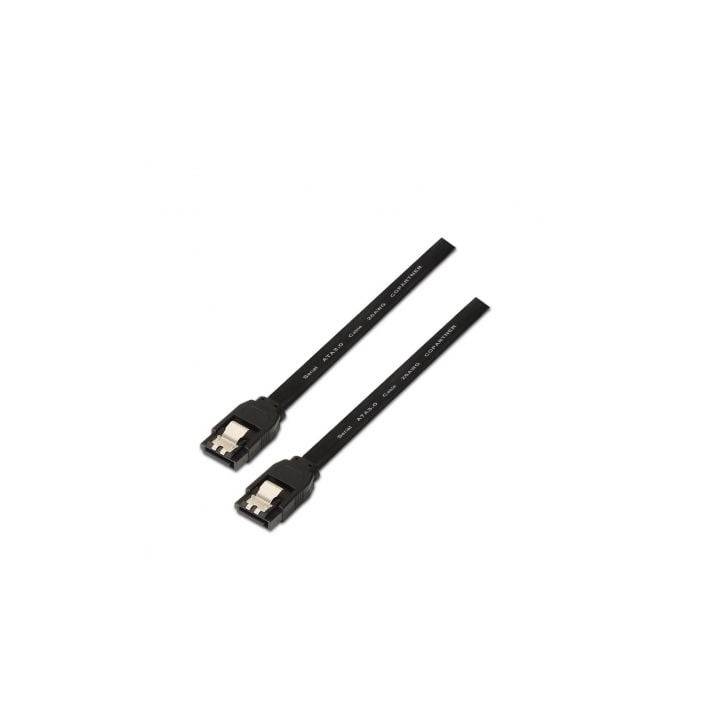 Cable SATA AISENS A130-0157 0.5m 6Gbps Negro con anclaje y RoHS