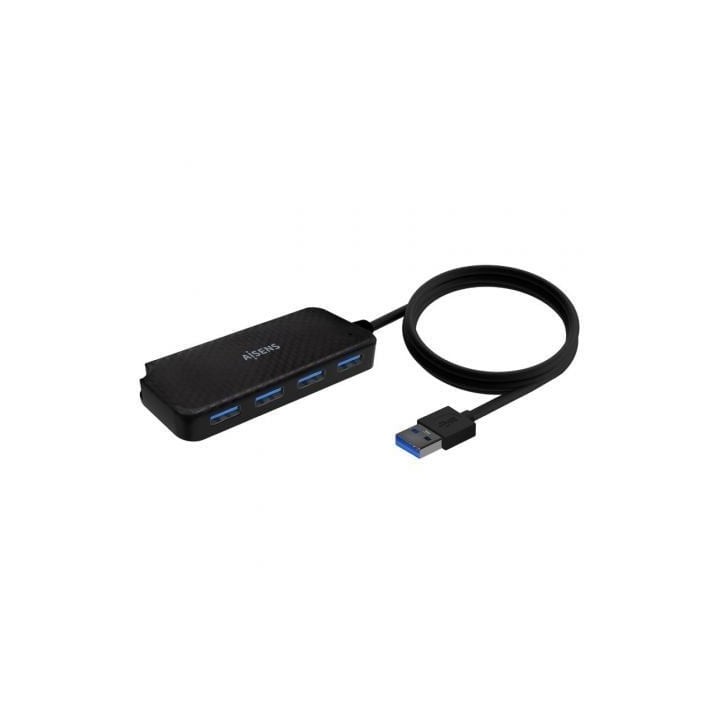 Hub AISENS 4 puertos 5000 Mbit/s USB 3.0 modelo A106-0714 Cable 60cm Negro