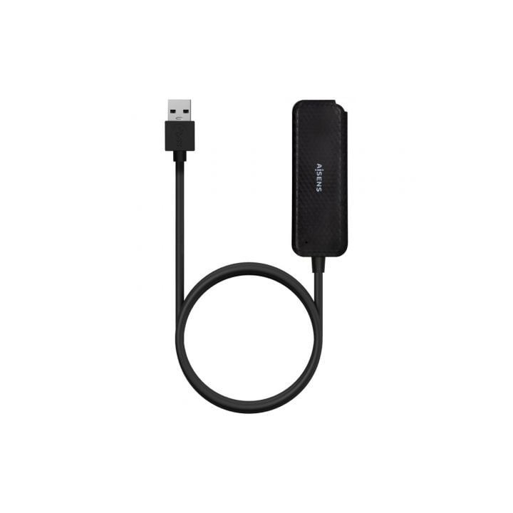 Hub AISENS 4 puertos 5000 Mbit/s USB 3.0 modelo A106-0714 Cable 60cm Negro