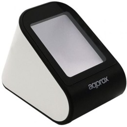 Lector de Códigos de Barras APPROX appLS20DESK+ 1D/2D PDF QR USB Auto Detección Blanco/Negro