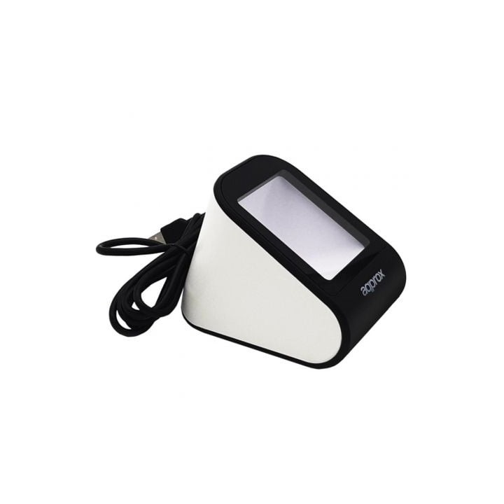 Lector de Códigos de Barras APPROX appLS20DESK+ 1D/2D PDF QR USB Auto Detección Blanco/Negro