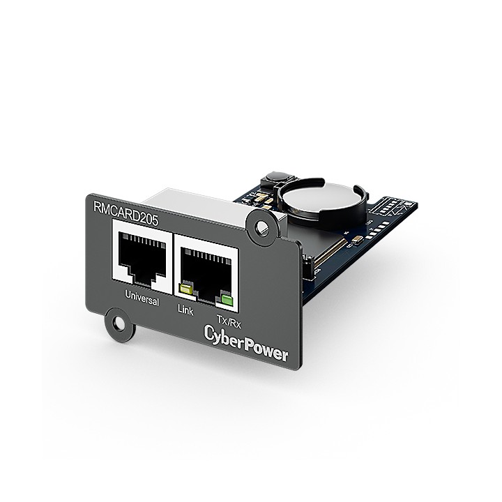 Tarjeta CyberPower RMCARD205 Gestión Remota Ethernet RJ45 Soporte IPv6 y Envirosensor