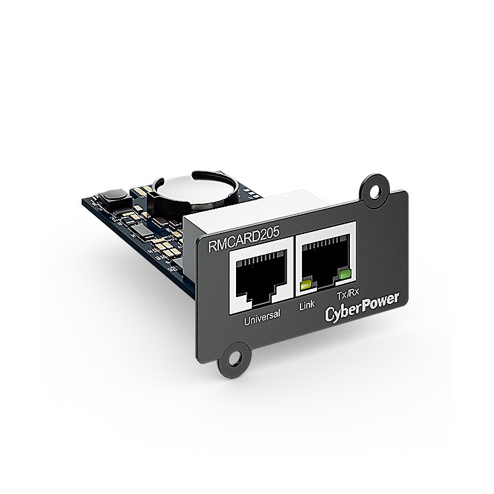 Tarjeta CyberPower RMCARD205 Gestión Remota Ethernet RJ45 Soporte IPv6 y Envirosensor