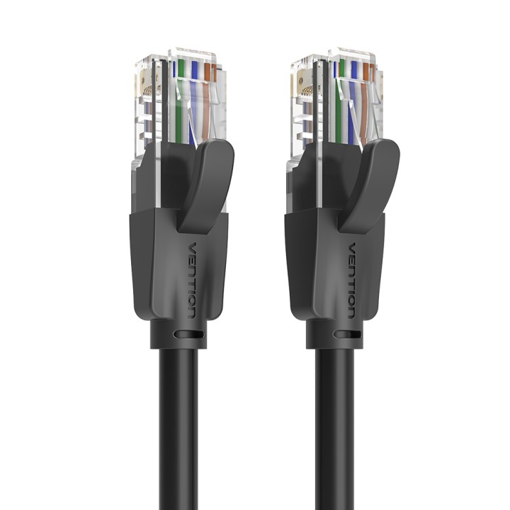 Cable de red Vention IBEBK Cat.6 8m UTP negro chapado en oro 1000 Mbps