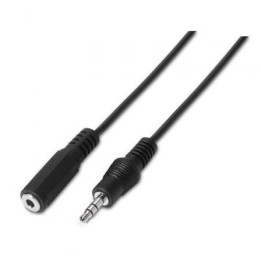 Cable Estéreo AISENS A128-0145 Jack 3.5 Macho-Hembra 1.5m Negro Hasta 0.1W