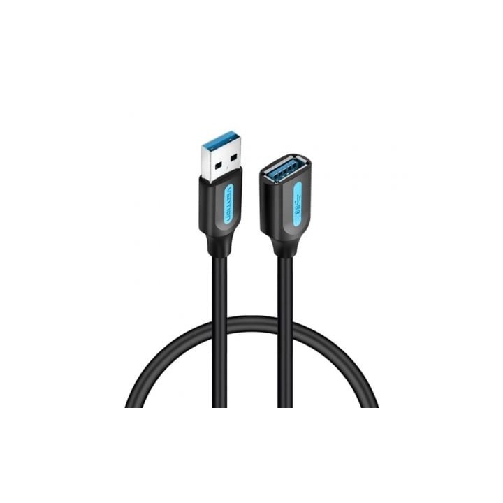 Cable USB Vention CBHBH 3.0 Macho-Hembra 5Gbps 2m Negro