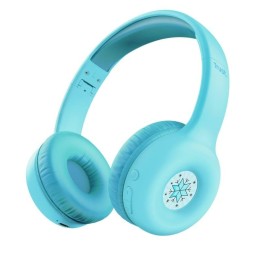 Auriculares Trust Nouna Kids inalámbricos Bluetooth y cableados para niños, micrófono, límite 85 dB, azul