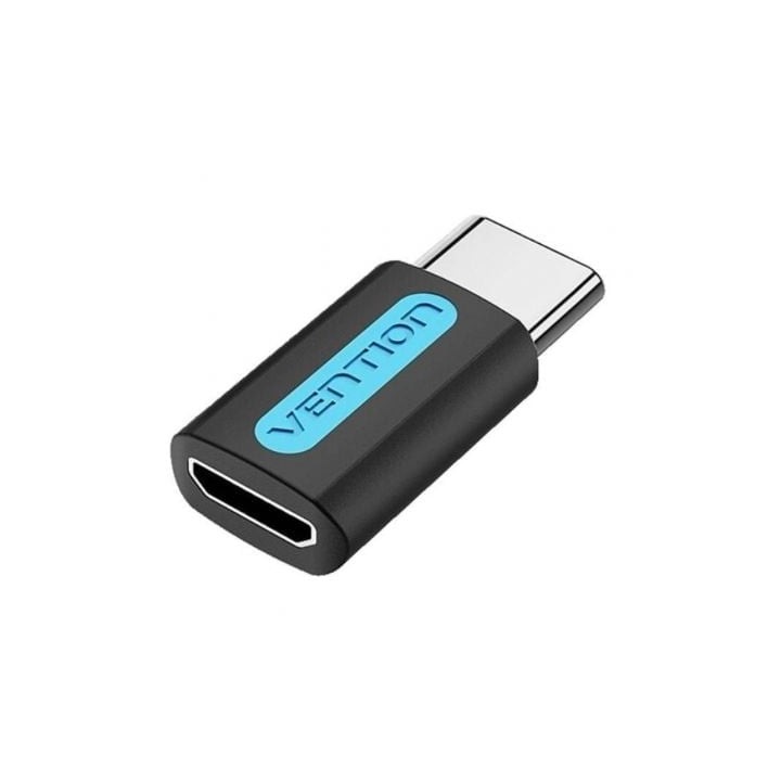 Adaptador Vention CDXB0 USB-C Macho a Micro USB Hembra Níquel Negro