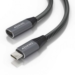 Cable USB 3.2 GEN2x2 AISENS A107-0760 20Gbps 100W 0.5m Gris