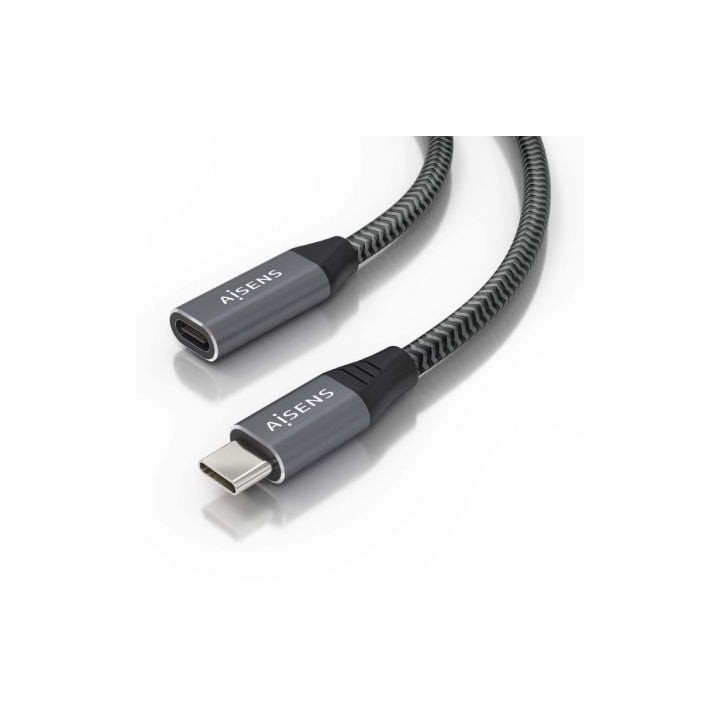 Cable USB 3.2 GEN2x2 AISENS A107-0760 20Gbps 100W 0.5m Gris