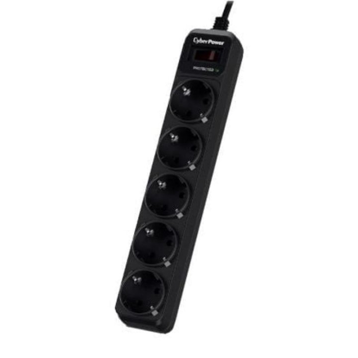 Regleta CyberPower B0520SC0-DE 5 Tomas, Protección Sobretensiones, Cable 1.8m Negra
