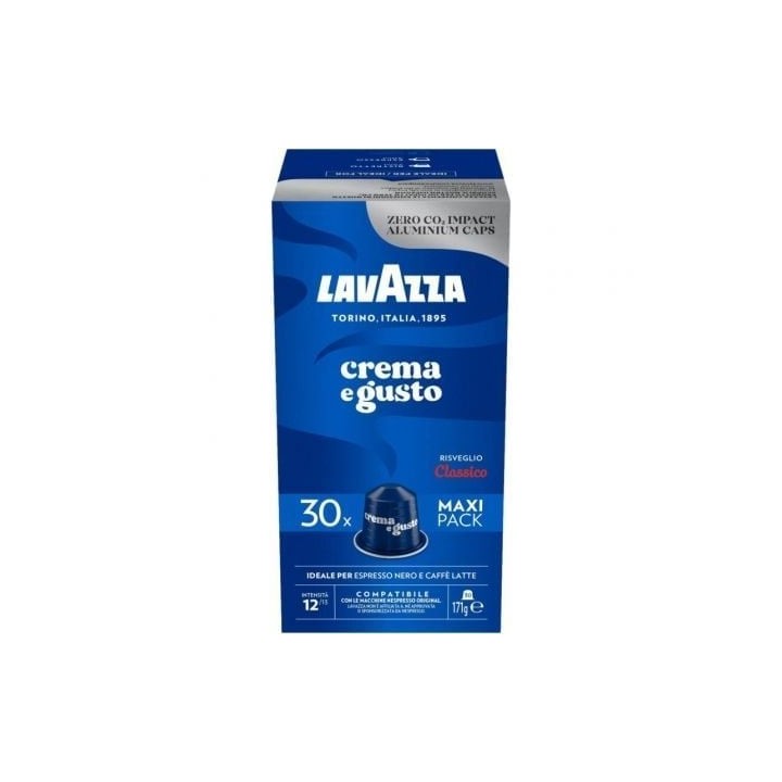 Cápsula Lavazza Crema e Gusto Clásico 30uds Intensidad 12 Tueste Oscuro Nespresso