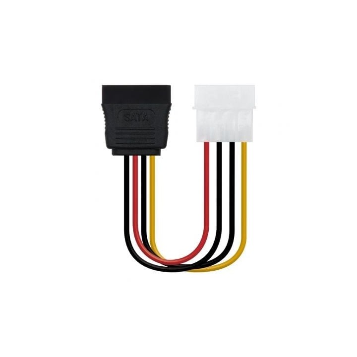 Cable SATA alimentación Nanocable 10.19.0205-OEM Molex 4 pines a SATA 16 cm RoHS