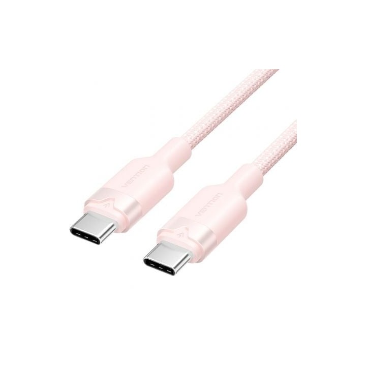 Cable USB-C Vention TRDPF 1m 3A 60W Rosa 480Mbps Niquelado