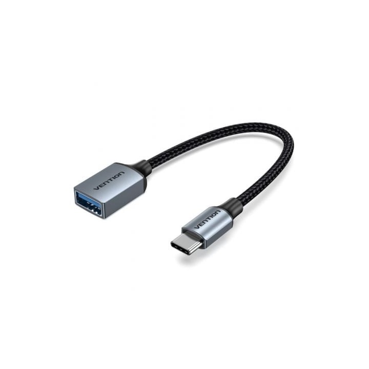 Cable USB Vention CCXHB 15cm USB-C a USB-A Hembra 5 Gbit/s Gris Níquel