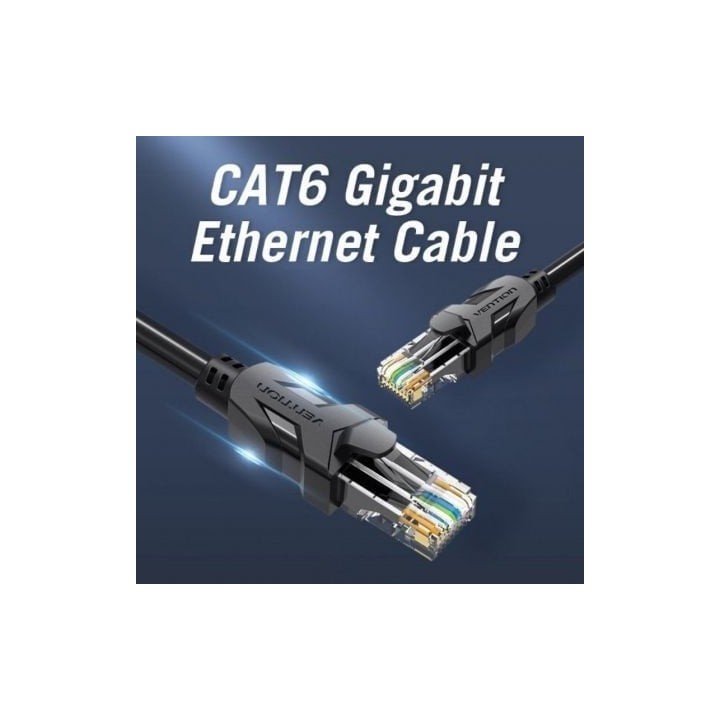 Cable de Red Vention IBEBV Cat.6 40m 1000Mbps 26AWG Negro