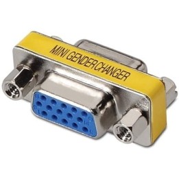 Adaptador SVGA AISENS A114-0082 HDB15/H-HDB15/H Azul Plata RoHS