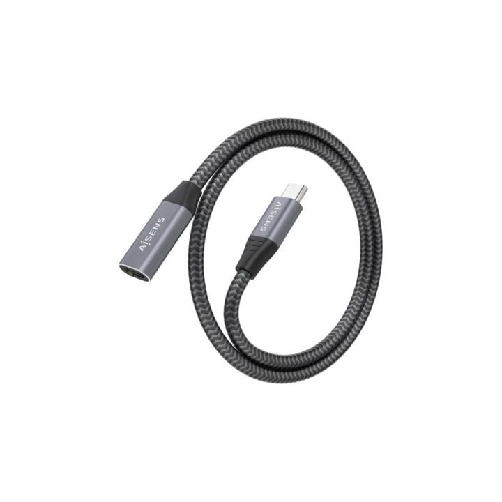 Cable USB-C AISENS USB 3.2 Gen2x2 20Gbps 8K@30Hz 5A 100W 2m Gris