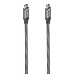 Cable USB-C AISENS A107-0875 3m 20Gbps 100W Aluminio Gris