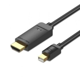 Cable Conversor Vention HAHBH Mini Displayport HDMI 2m Negro 4K Enchapado en Oro