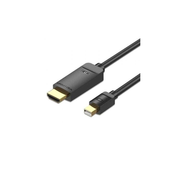 Cable Conversor Vention HAHBH Mini Displayport HDMI 2m Negro 4K Enchapado en Oro