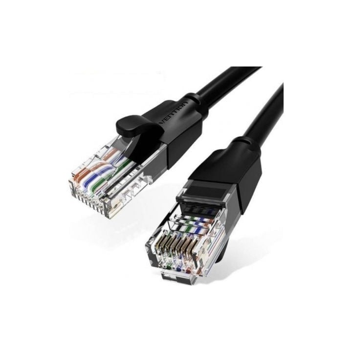 Cable de red Vention IBEBQ 20m Cat.6 UTP 1000Mbps conectores oro negro