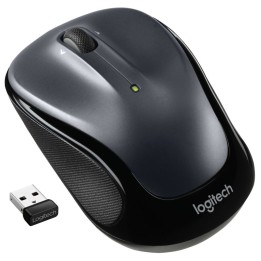 Ratón Logitech inalámbrico 1000 DPI Dark Silver ambidiestro 5 botones rueda