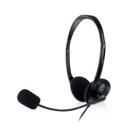 Auriculares Ewent con cable USB y micrófono para llamadas y música, 2.1m, confort máximo