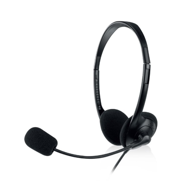 Auriculares Ewent con cable USB y micrófono para llamadas y música, 2.1m, confort máximo