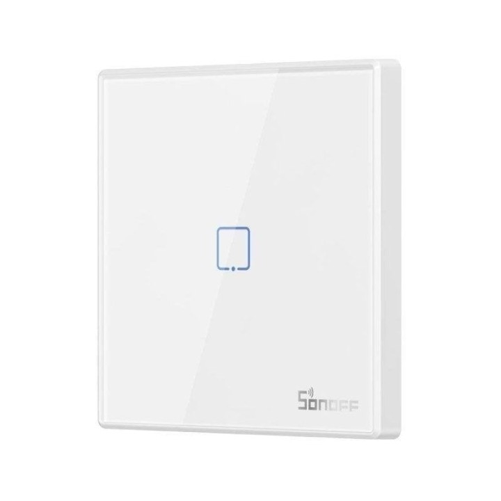 Interruptor inteligente Sonoff T2EU1C-RF RF 433 MHz Blanco Instalable en Pared Sin Cables