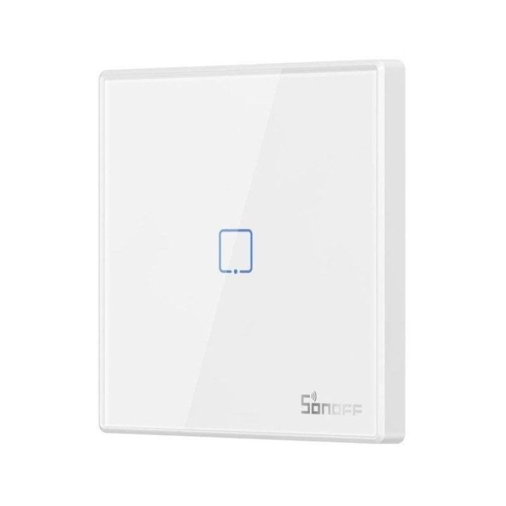 Interruptor inteligente Sonoff T2EU1C-RF RF 433 MHz Blanco Instalable en Pared Sin Cables