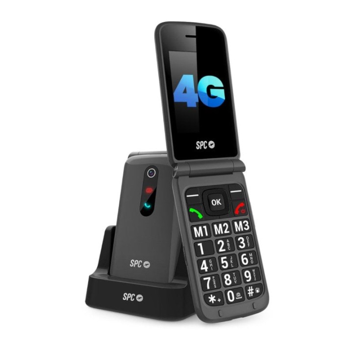 Teléfono SPC Stella 3 4G VoLTE Botón SOS Teclas XL Volumen 103dB Base de carga