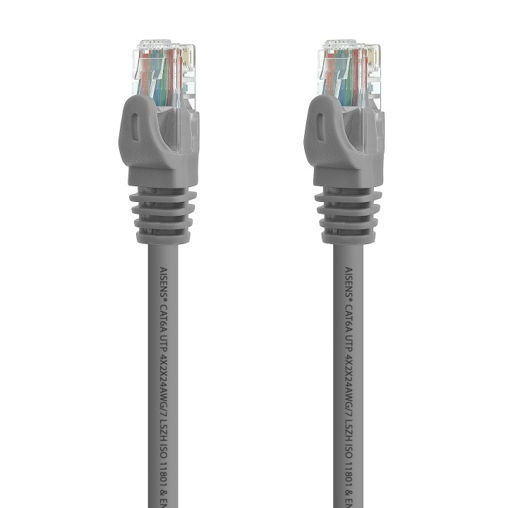Latiguillo AISENS RJ45 Cat.6a UTP 25cm Gris (A145-0324)