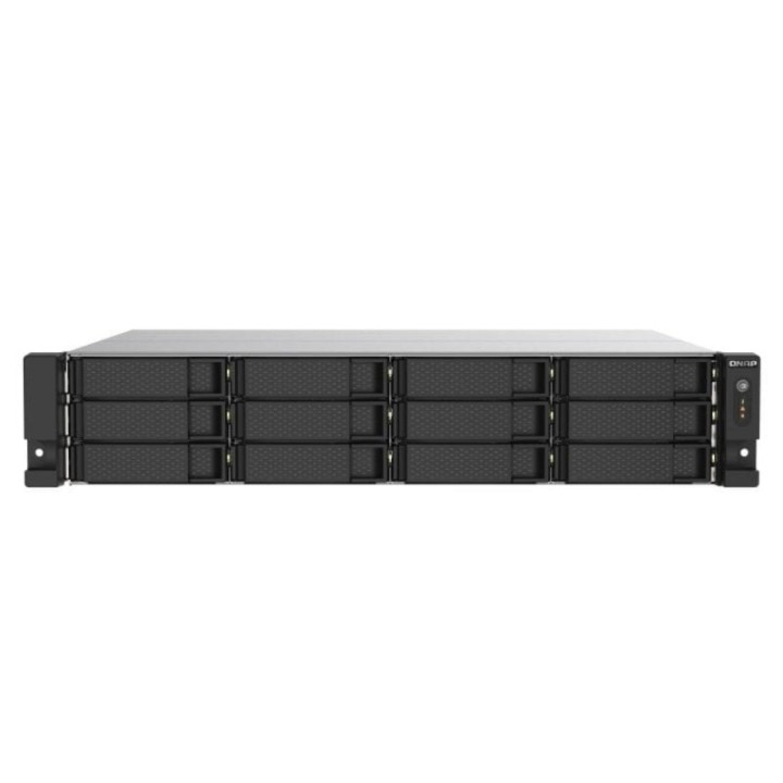 NAS QNAP TS-1273AU-RP-8G Rack 2U Ryzen Embedded V1500B 8GB DDR4 2x2.5GbE 12 bahías PSU redundante
