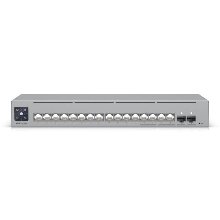 Switch Ubiquiti Pro Max 16 12x1G 4x2.5G 180W L3 Rack 10G SFP+ Touch Display