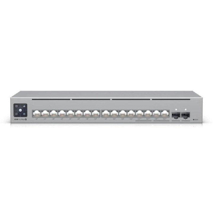Switch Ubiquiti USW-Pro-Max-16-PoE 16x Gigabit 2x SFP+ L3 Rack PoE 30W Acero