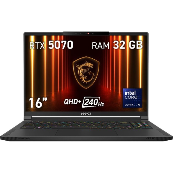 MSI Stealth 16 AI A2HWGG-047ES OLED Intel Core Ultra 9 285H 32GB 1TB SSD RTX5070 16" W11