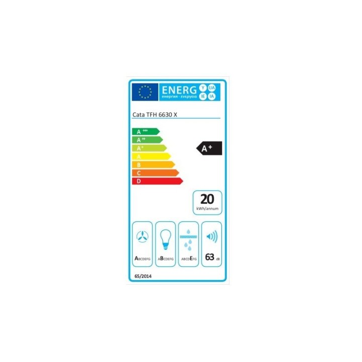 Campana extractora Cata Encastrada Canalizado/Recirculación 60cm display táctil y temporizador