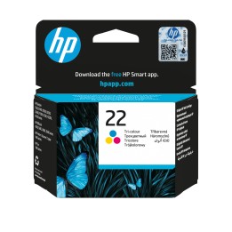 Tinta HP 22 Tricolor 5ml 165 páginas (C9352AE)