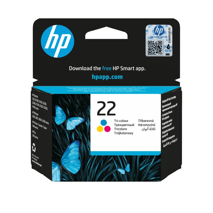 Tinta HP 22 Tricolor 5ml 165 páginas (C9352AE)