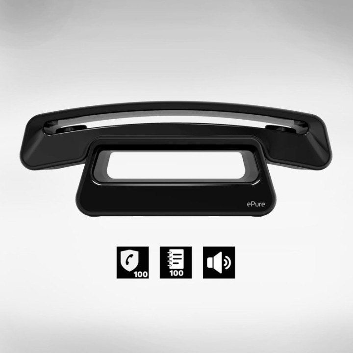 Teléfono inalámbrico Alcatel ePure Iconic DECT Manos Libres Bloqueo de Llamadas Vintage