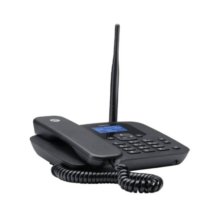 Teléfono fijo Motorola FW410L 4G 2000 contactos LCD 2,2″ Altavoz SMS Negro