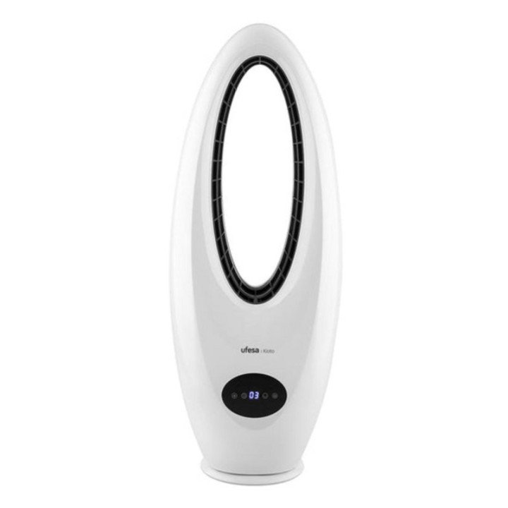 Ventilador Torre Sin Aspas Ufesa 45W 72cm Kioto 3 Velocidades Ultra Silencioso LED Mando Oscilación 70° Temporizador 8H
